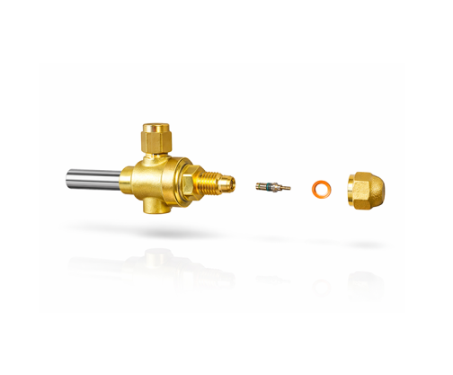 Vanne de Service CO2 10mm x 1/4 M. Flare PS 140 Bar